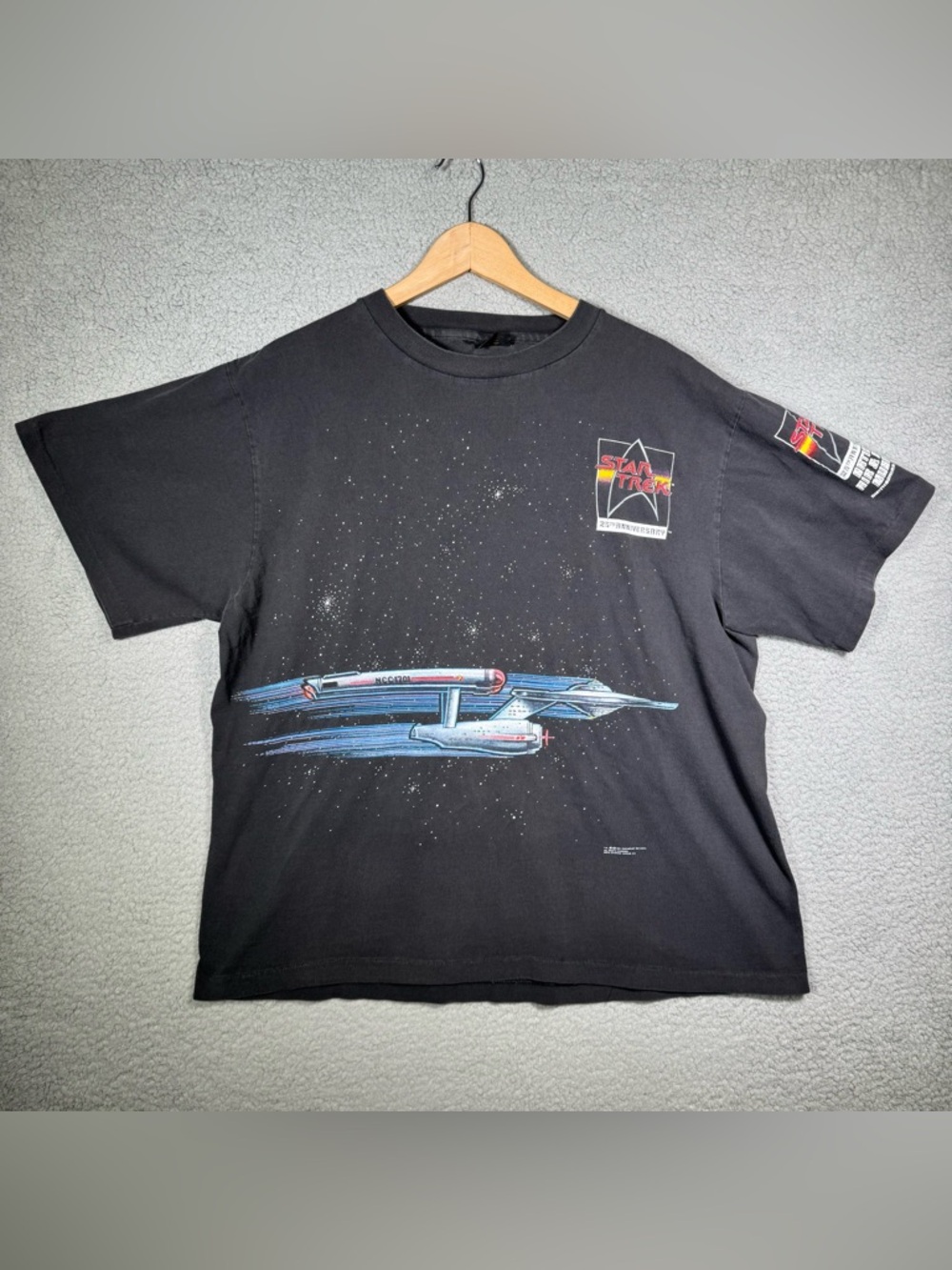 Vintage Star Trek 25th Anniversary 1991 Promo T Shirt XL 90s VTG Single Stitch
